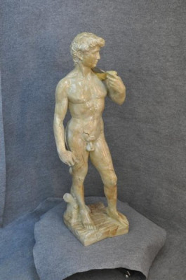 David Scultura Sculture Figure Antico Stile Statua Statue Figura XXL 115 cm Nuovo