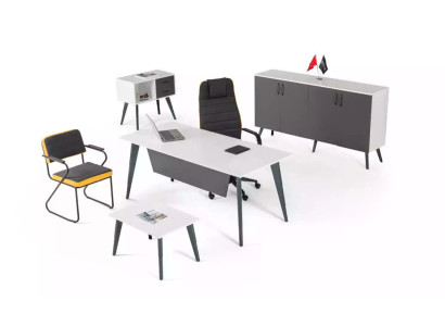 Arbeitzimmer Ufficio set 4 Pezzi Ufficio Scrivania Mobili di Design Nuovi