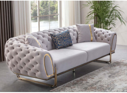 Lussuosi 2 divani Chesterfield, divani imbottiti di design mobili moderni.