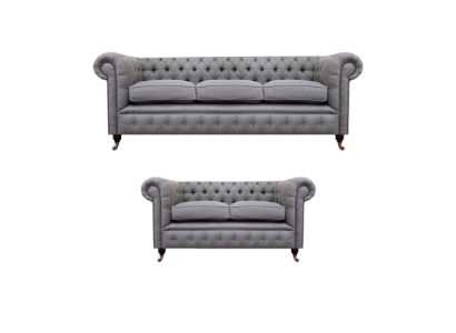 Chesterfield Design Divano di lusso in tessuto per divano a sedile couch set divano.