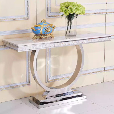 Argento credenza consolle tavolo di lusso argento cromato 120x40cm