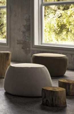 Sgabello a sedere Pouf Puff Pouf Pouf Pouf Poggiapiedi Ottomana Velluto 50x67m Tessuto