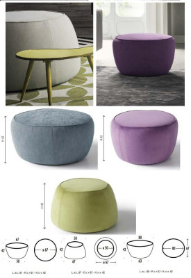 Sgabello a sedere Pouf Puff Pouf Pouf Pouf Poggiapiedi Ottomana Velluto 50x67m Tessuto