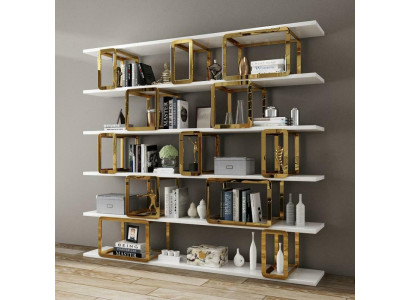 Design Parete divisoria Scaffale Soggiorno Armadi Acciaio inossidabile Mensole Libreria Nuovo