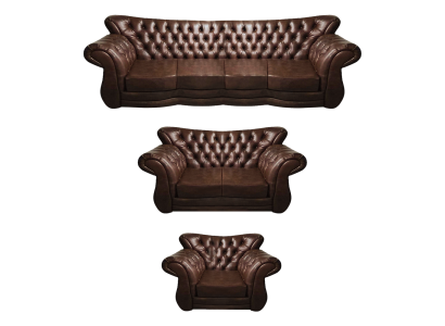 Soggiorno Chesterfield Divano Set 3 pz 4+2+1 Pelle Divano di lusso Poltrona