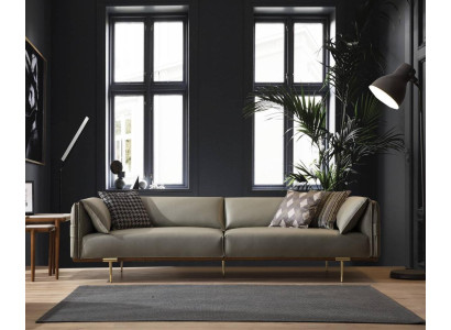 Verde divani in pelle da soggiorno a 3 posti, designer esclusivi divani sofa.