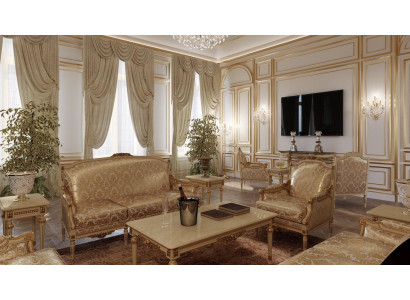 Set di divani 3+1 Design Sofa Poltrona Divani Divano Classico Gruppo di lusso.