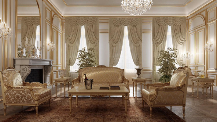 Set di divani 3+1 Design Sofa Poltrona Divani Divano Classico Gruppo di lusso.