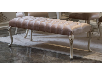 Sgabello Imbottito Design Tessuto Relax Lusso Panchina Tessuto Chesterfield