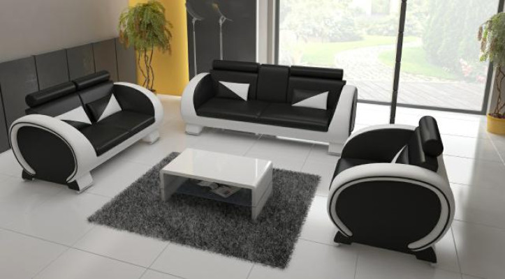 DIVANO IN PELLE 3+1 CON IMBOTTITURA DIVANO IMBOTTITO DIVANO IN PELLE SOFA DESIGN CON USB