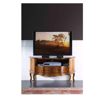 Classico lusso credenza design televisivo a cassetto in legno marrone.