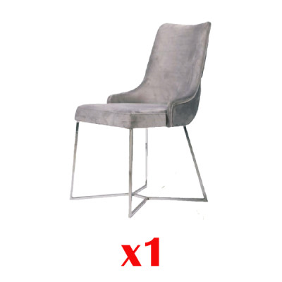 1x Sedia Sedie Imbottitura Tessuto Moderna Designer Poltrona lusso Sala da pranzo