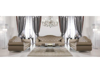 Beige divano Chesterfield Chesterfield divani imbottiti 3+1+1 set insieme