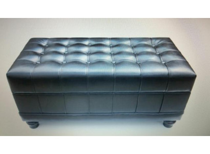 Chesterfield poggiapiedi sgabello pouf pouf poggiapiedi imbottito in pelle tessuto